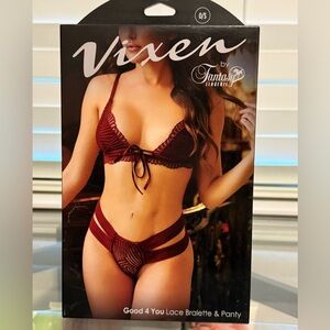 Lace Triangle Bralette and Panty Set